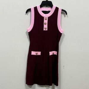 Endless Rose Burgundy and Pink Knit Top
